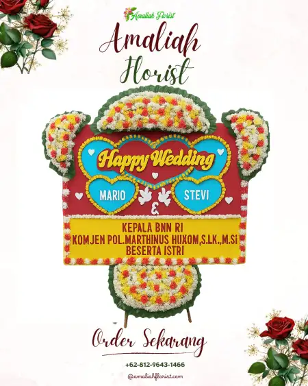 Papan Bunga Pernikahan Hilihao